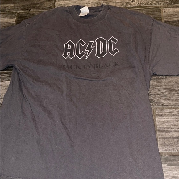 AC/DC | Shirts | Acdc Gray Mens Tshirt Vintage Xl Back To Black | Poshmark